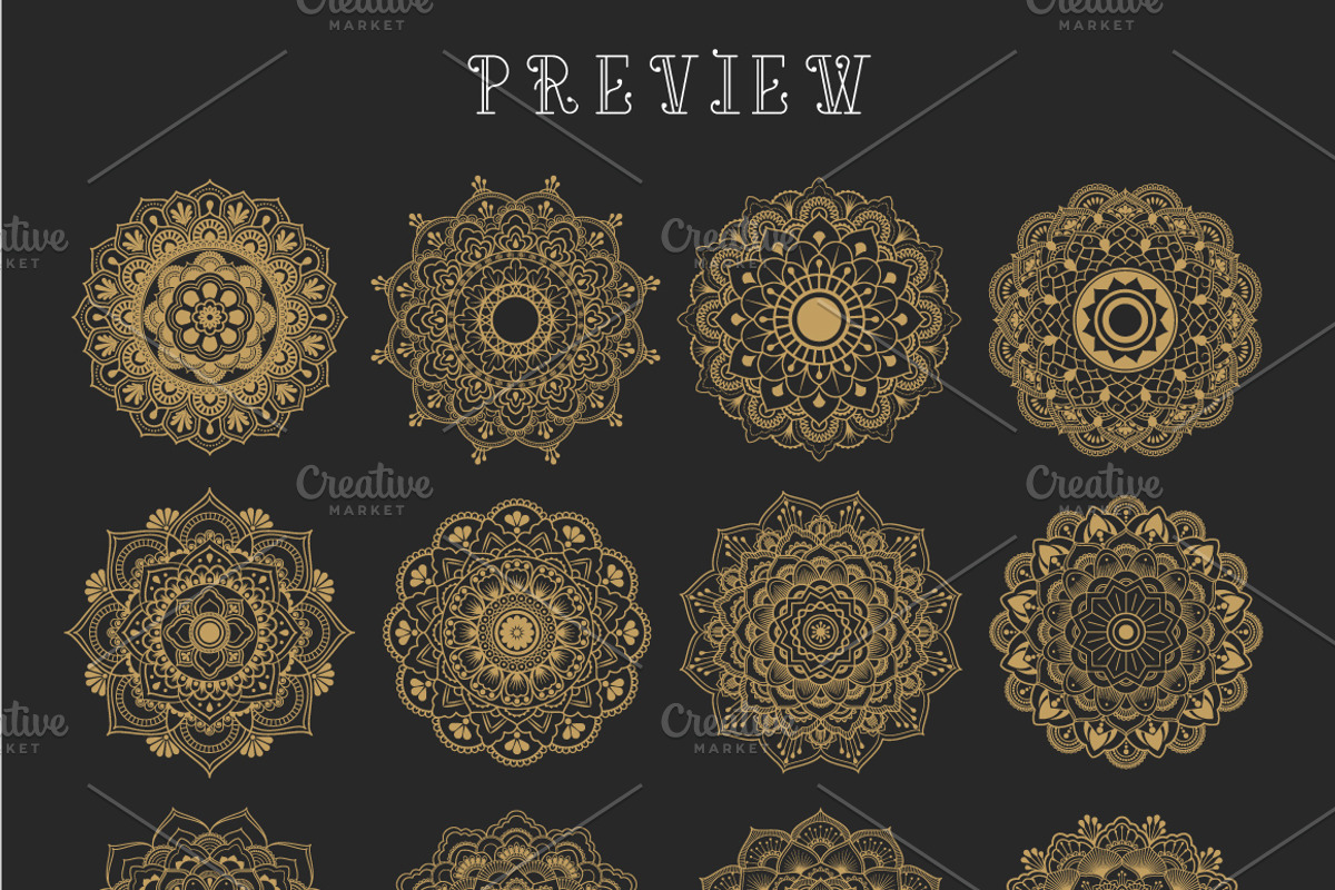 60 Mandala Tattoo & Coloring Page, a Decorative Illustration by Raftel (Photo 3 of 5)