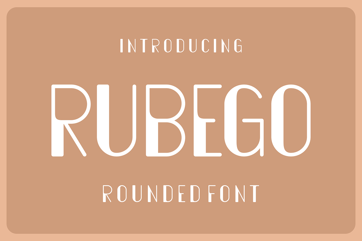 Rubego - Rounded Font, a Sans Serif Font by lelevien (Photo 1 of 4)