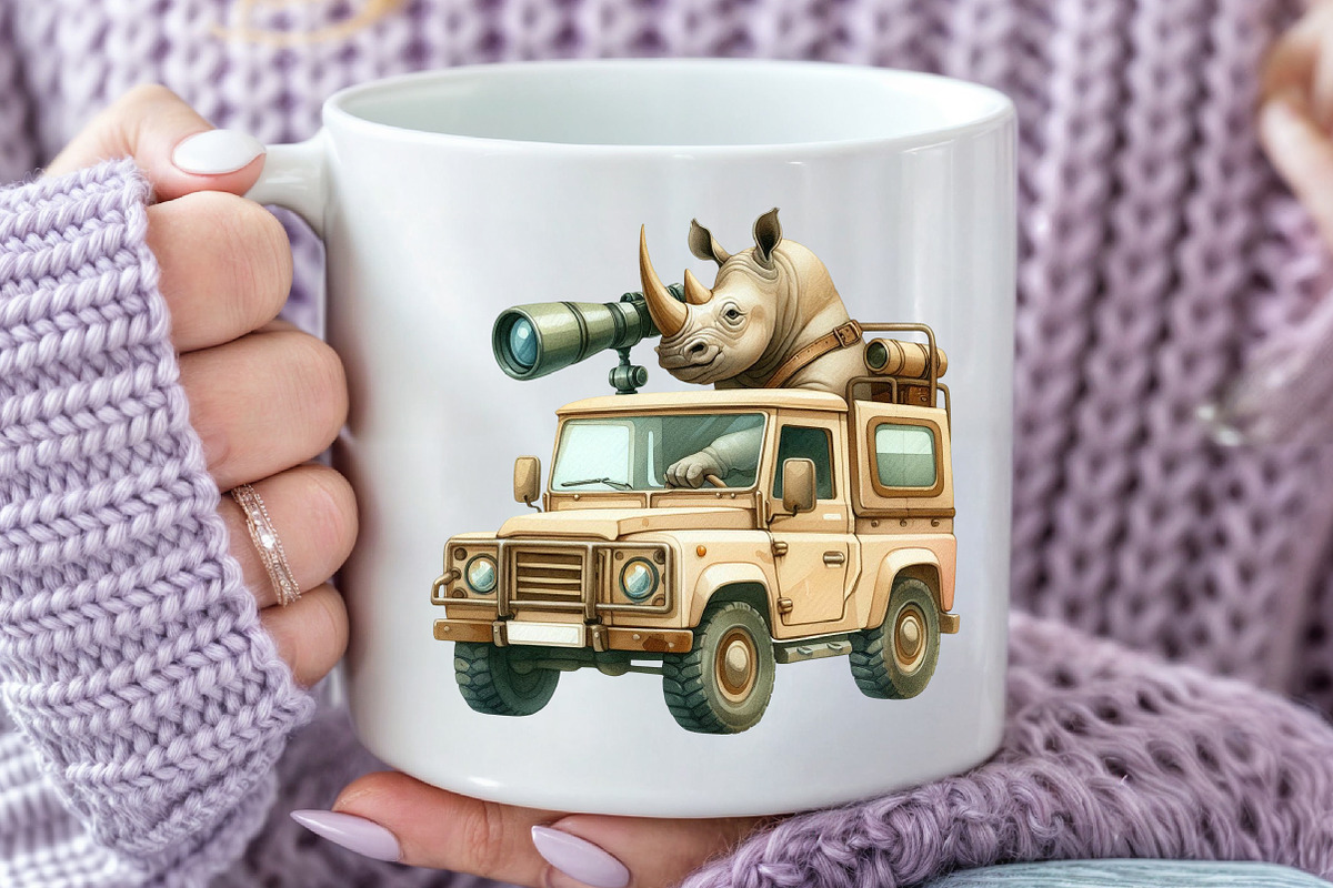 Safari Animal Car Clipart, an Illustration by Rose Art (Photo 5 of 7)