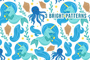 Mermaids - magic vector set, an Animal Illustration by Beauty Drops (Thumbnail 9 of 12)