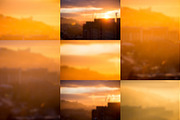 Orange Sunrise City blurred bg, a Texture Graphic by Punto Photo (Thumbnail 3 of 3)