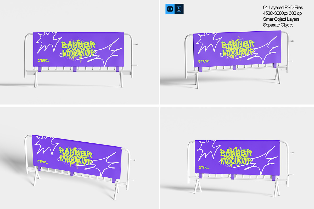 High Quality Banner Mockup, an Advertising Mockup by safrizalstudio (Photo 1 of 5)