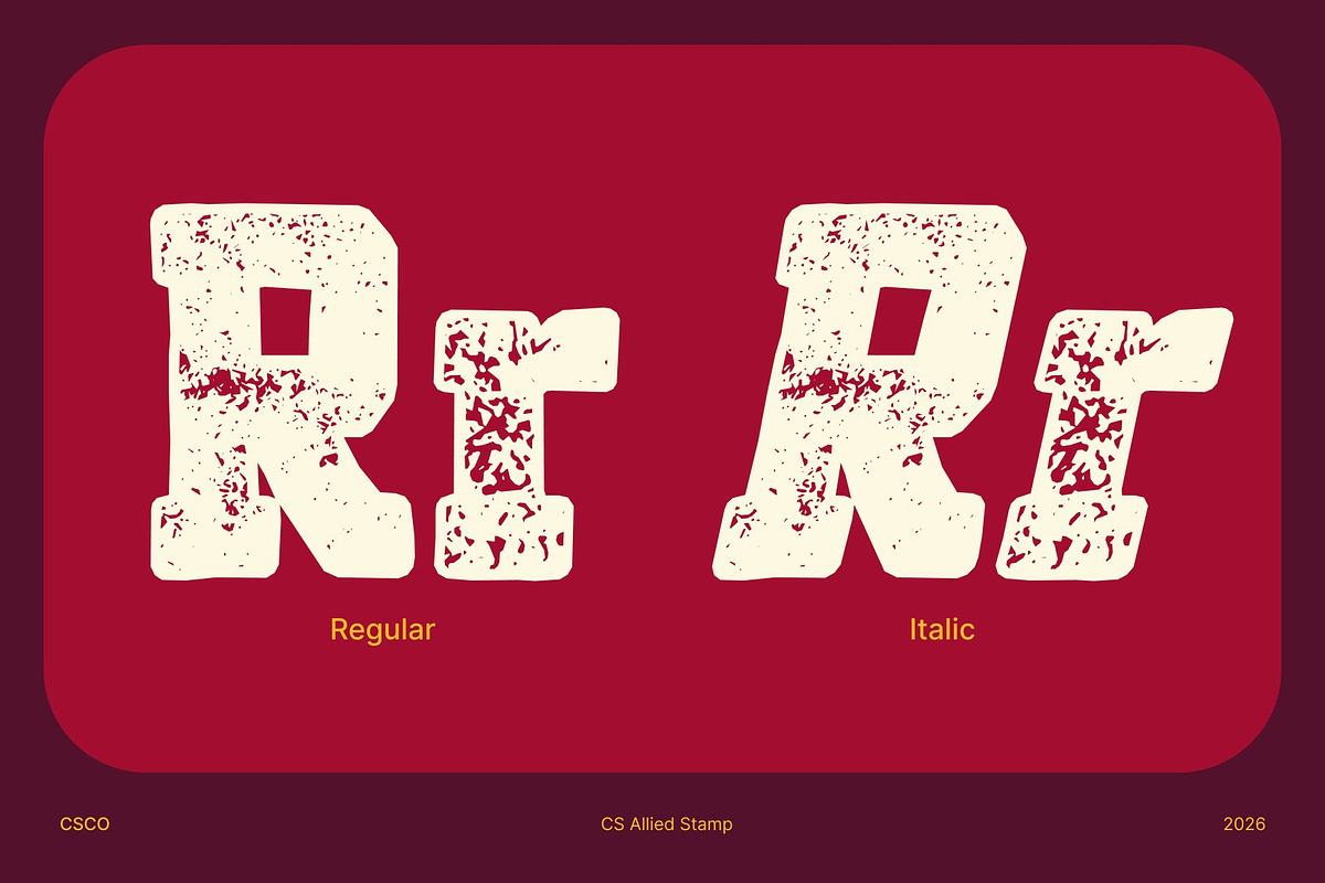 CS Allied Stamp, a Slab Serif Font by Craft Supply Co. (Photo 4 of 8)