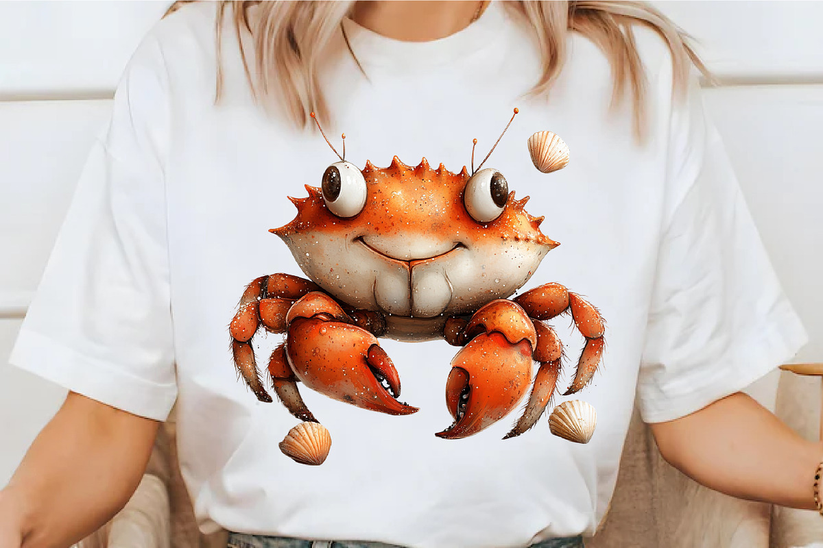 Whimsical Summer Crabs Clipart, an Illustration by designcity5 (Photo 3 of 5)