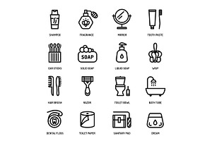 personal hygiene icons