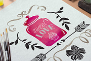 Hand Drawn Romantic Decoration Pack, a Decorative Illustration by kite-kit (Thumbnail 4 of 4)