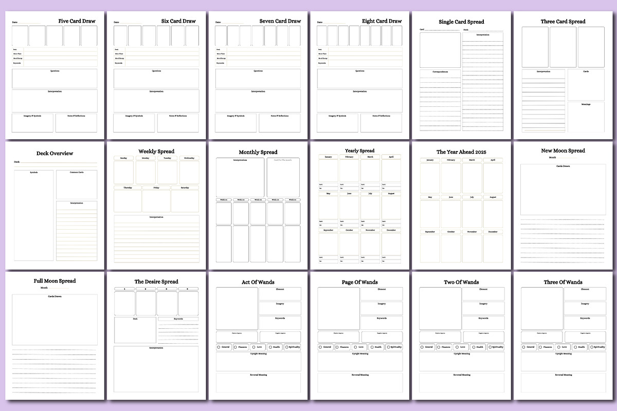 2025 Tarot Journal, a Print Template by Designmela01 (Photo 6 of 8)