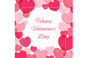Red, pink hearts Valentines day, an Illustration by sceptical cactus