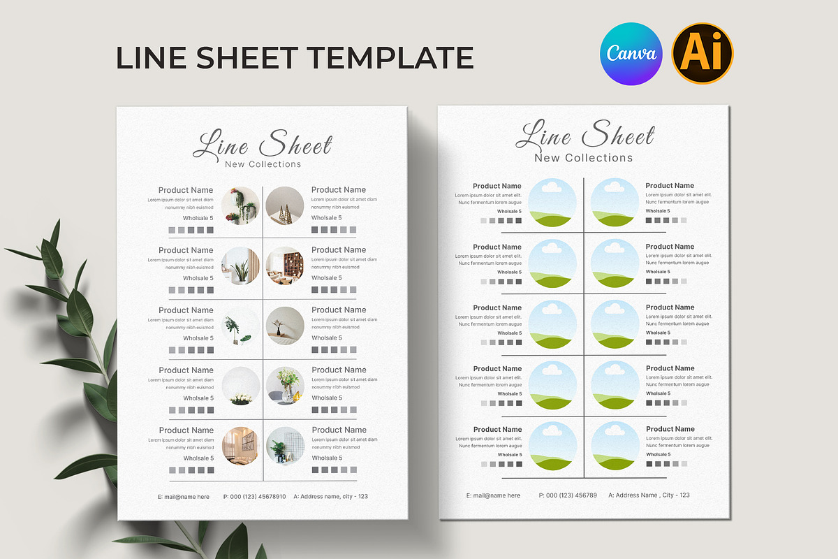 Line Sheet and Product Catalog