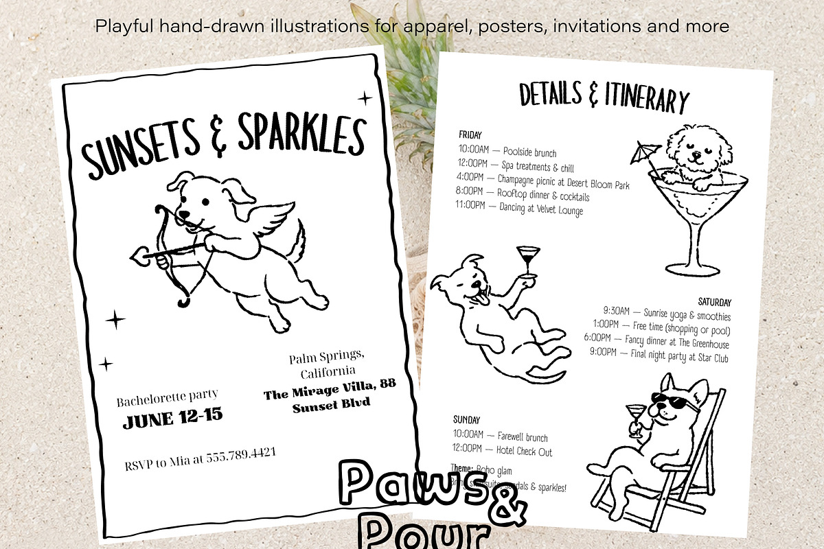 Party Dog PNG & SVG Illustration Set, an Animal Illustration by DreamoraArt (Photo 7 of 8)