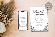 Bridal Shower Invitation Template, an Invitation Template by SimoDigitalArt (Thumbnail 4 of 9)