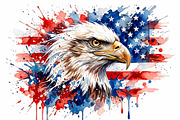 Flying Eagle Watercolor Clipart, an Animal Illustration by VetalStock (Thumbnail 5 of 5)