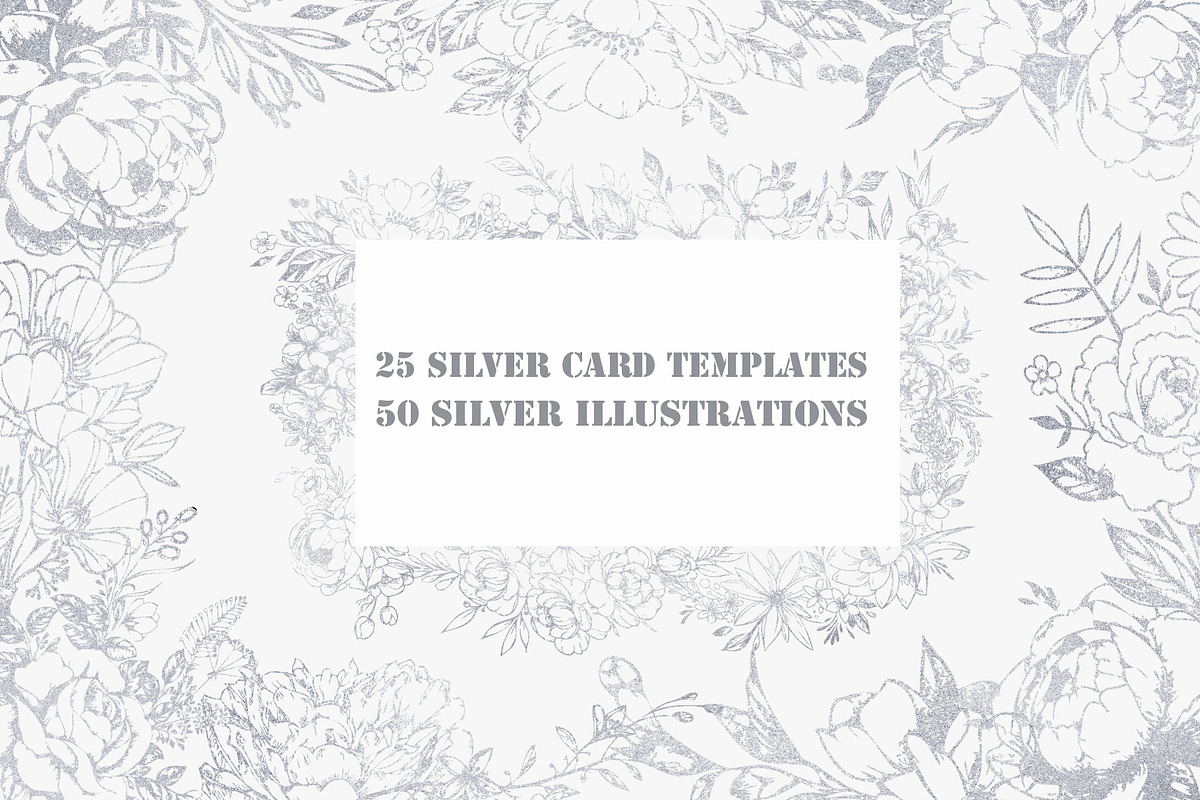 Card templates, floral illustrations, a Card Template by AnastasiyaOleynik (Photo 1 of 10)