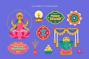 Diwali Stickers, an Object Illustration by DesignerCandies (Thumbnail 4 of 5)