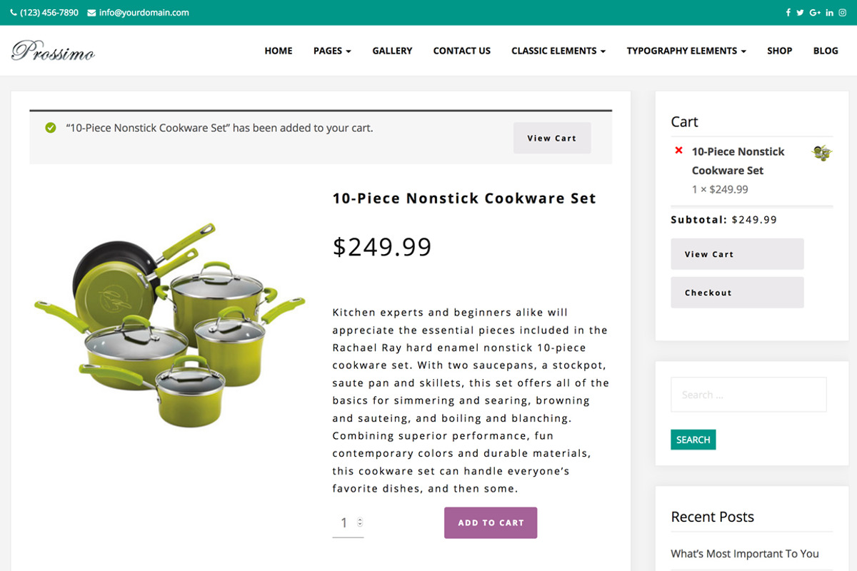 Prossimo - Creative WordPress Theme, a WordPress Template by VMThemes (Photo 2 of 4)