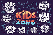 Set of phrases for kids zone, a Decorative Illustration by Lettering_Logo (Thumbnail 1 of 5)