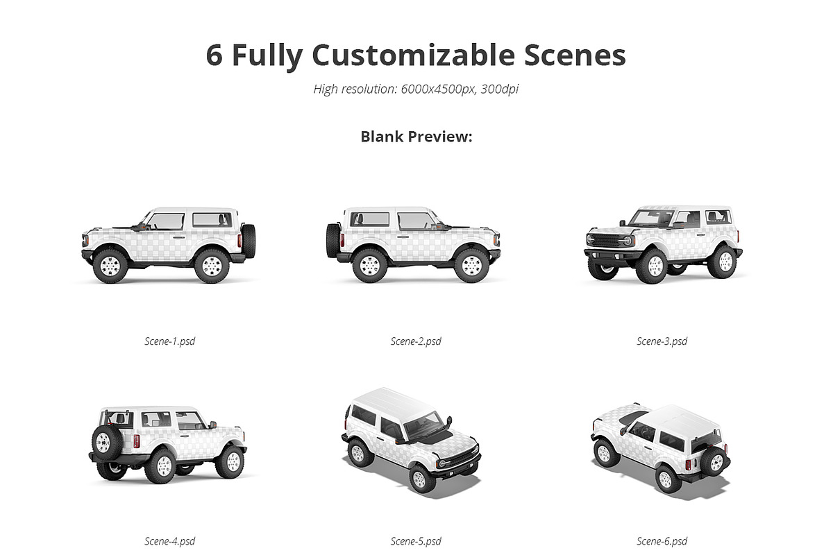 SUV Car Mockup, an Advertising Mockup by WebAndCat (Photo 2 of 14)