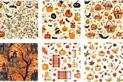 Vintage Halloween Digital Paper, a Pattern Graphic by Designking (Thumbnail 2 of 4)