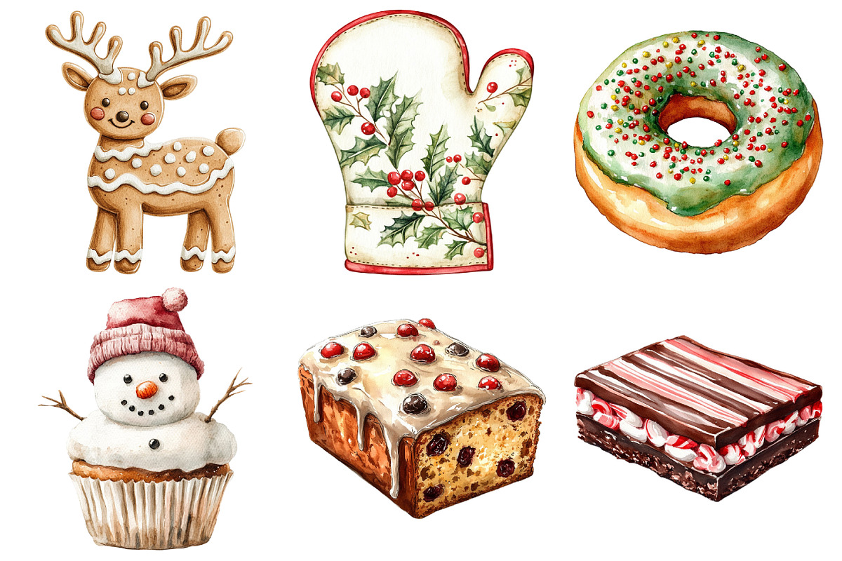 Christmas Holiday Baking Clipart Bun, an Illustration by Daily.Designs (Photo 5 of 5)