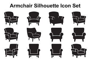 Cozy Armchair Silhouette Collection, an Object Graphic by Creativeshirt