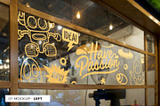 3 Cafe Glass Sticker Decals Mockup, a Product Mockup by MockUpgrade (Thumbnail 5 of 7)