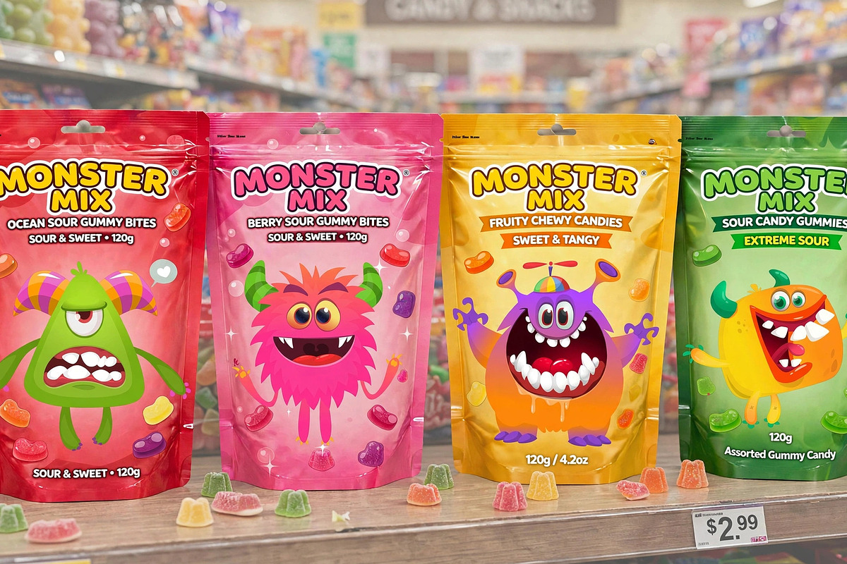 Fluffy Monsters - 6 Cute Monsters, a Decorative Illustration by D R A W K M A N (Photo 4 of 7)