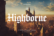 Highborne – Medieval Typeface, a Blackletter Font by Creacy Studio (Thumbnail 1 of 11)