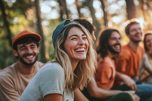 A group of four people posing, a Photo by Pavel_design