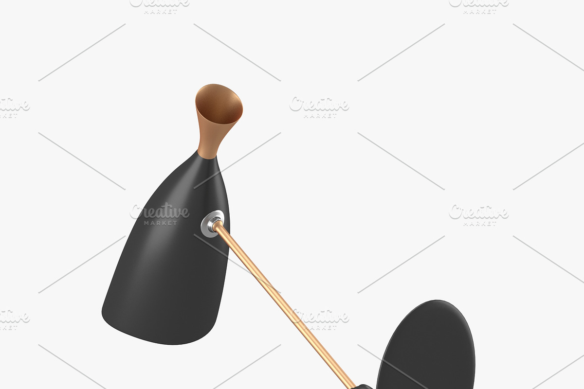 Wall lamp in black and gold, an Object 3D Model by CGTales (Photo 6 of 12)