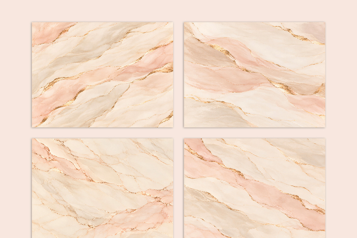 Blush & Gold Gilded Marble Textures, a Texture Graphic by by creative paper (Photo 5 of 5)