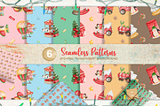 Watercolor Christmas Wonderland Set, an Animal Illustration by Apixsala (Thumbnail 5 of 6)