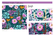 Boho Floral Digital Paper, a Pattern Graphic by FINEAPPLE (Thumbnail 2 of 9)