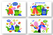 10 Plastic Waste Reduction, a Person Illustration by denayunebgt (Thumbnail 2 of 4)