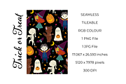 Trick or Treat Seamless Pattern, a Pattern Graphic by Painted Puffin Creative (Thumbnail 2 of 3)