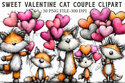 Cute Valentine Fox With Balloons PNG, an Illustration by Libby Wishes (Thumbnail 1 of 6)