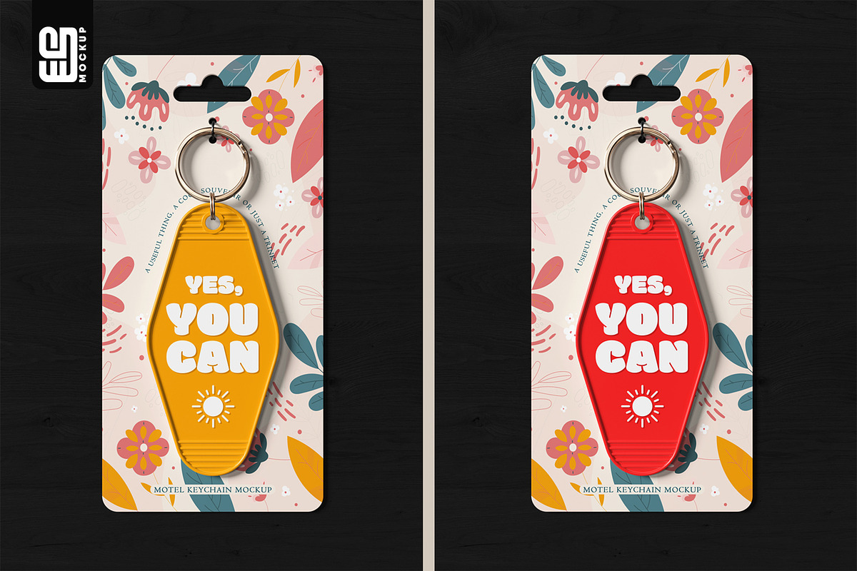 Motel Keychain in Packaging Mockup, an Advertising Mockup by SD Mockup (Photo 2 of 5)