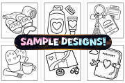 Bold Easy Travel Girly Coloring Page, an Object Illustration by Craftsbeefy (Thumbnail 2 of 4)