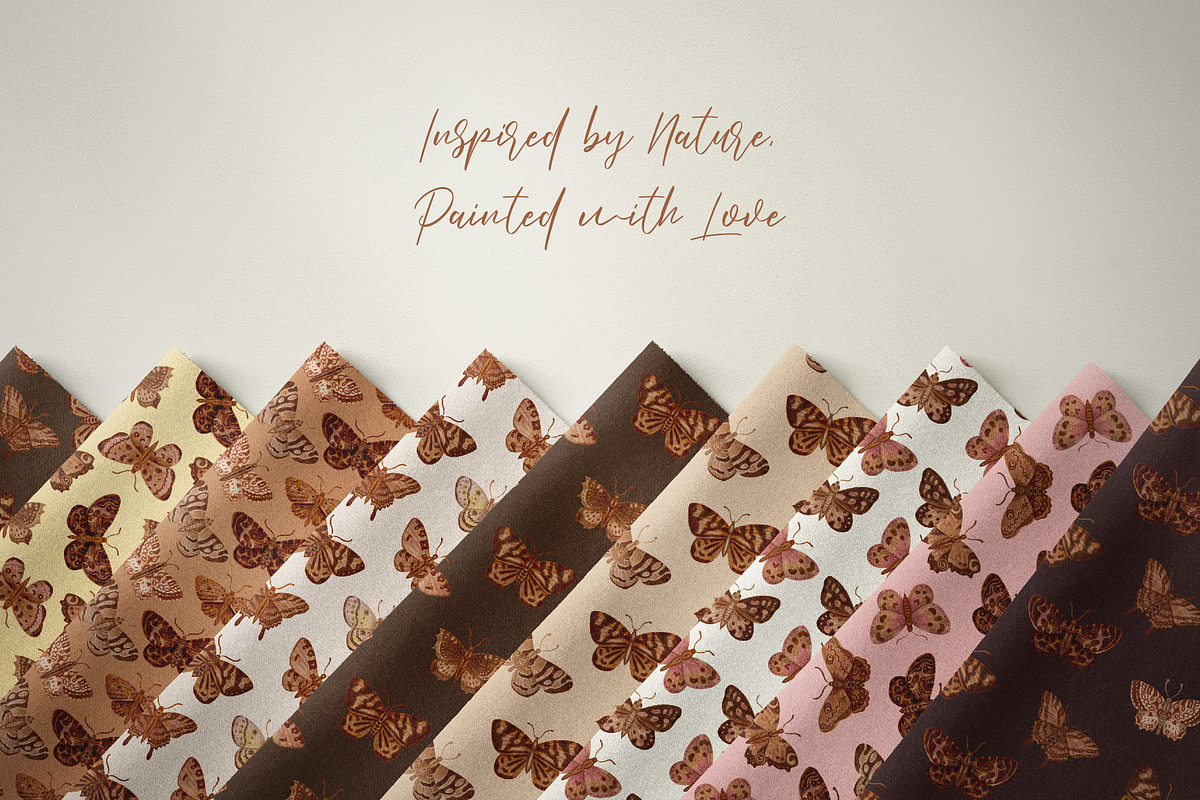 Watercolor Butterflies patterns, a Pattern Graphic by Tiger and Flower (Photo 10 of 17)