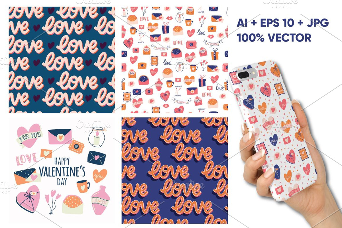 BIG Valentine Collection 100% Vector, a Decorative Illustration by Blue Lela Design (Photo 9 of 9)