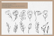 Botanical floral line art set, an Object Illustration by Tatyana_Zenartist (Thumbnail 3 of 11)