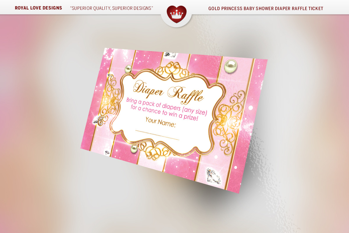 Gold Princess Baby Shower Set, an Invitation Template by Royallove (Photo 2 of 4)