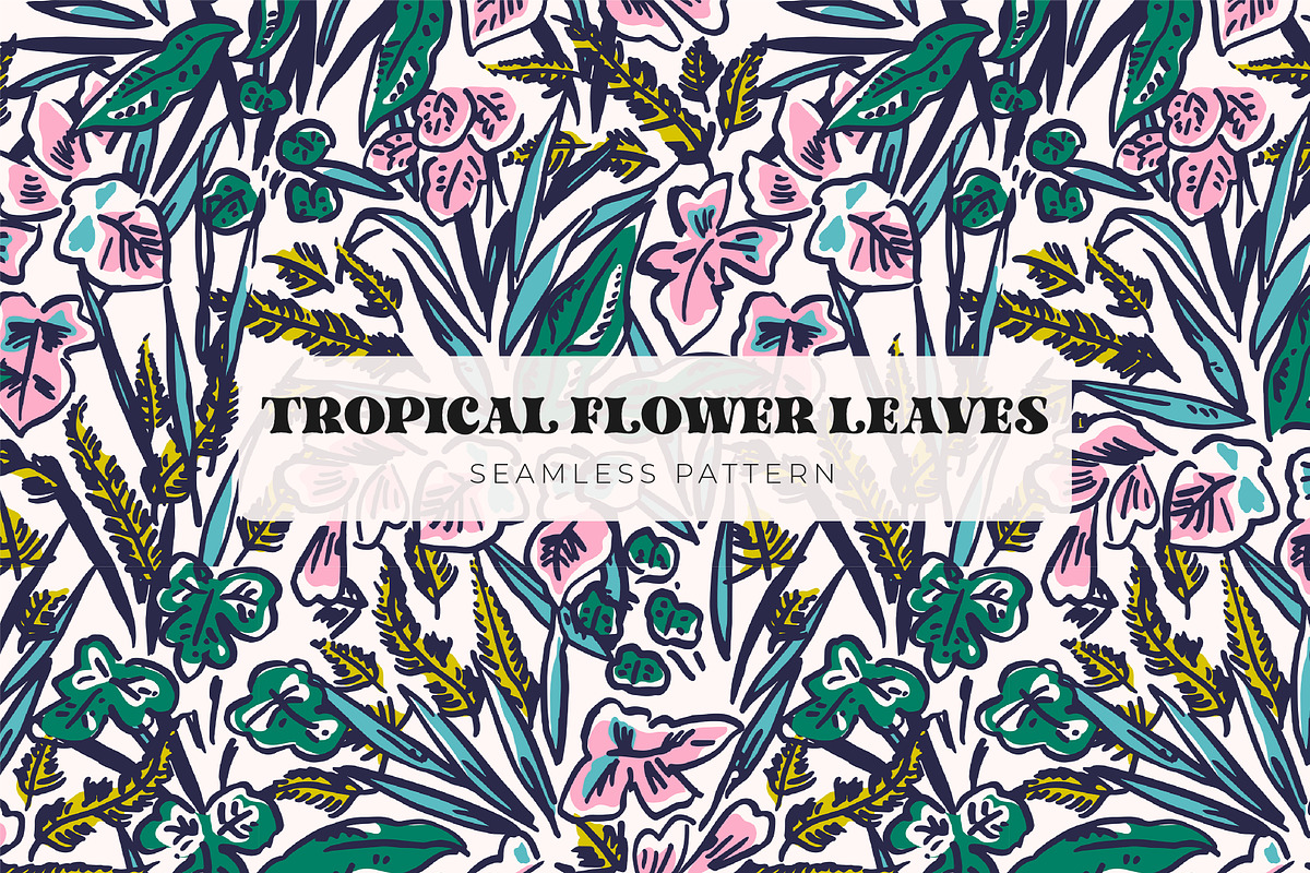 Hand-drawn Tropical Flower Patterns, a Pattern Graphic by ASTUDIO (Photo 4 of 7)