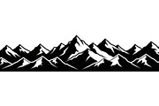 50 Mountain Landscape Silhouette Bun, an Illustration by Designer_Momina (Thumbnail 23 of 51)