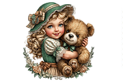 Girl With Teddy Bear Clipart PNG, a Person Illustration by Memories By Lea (Thumbnail 11 of 20)
