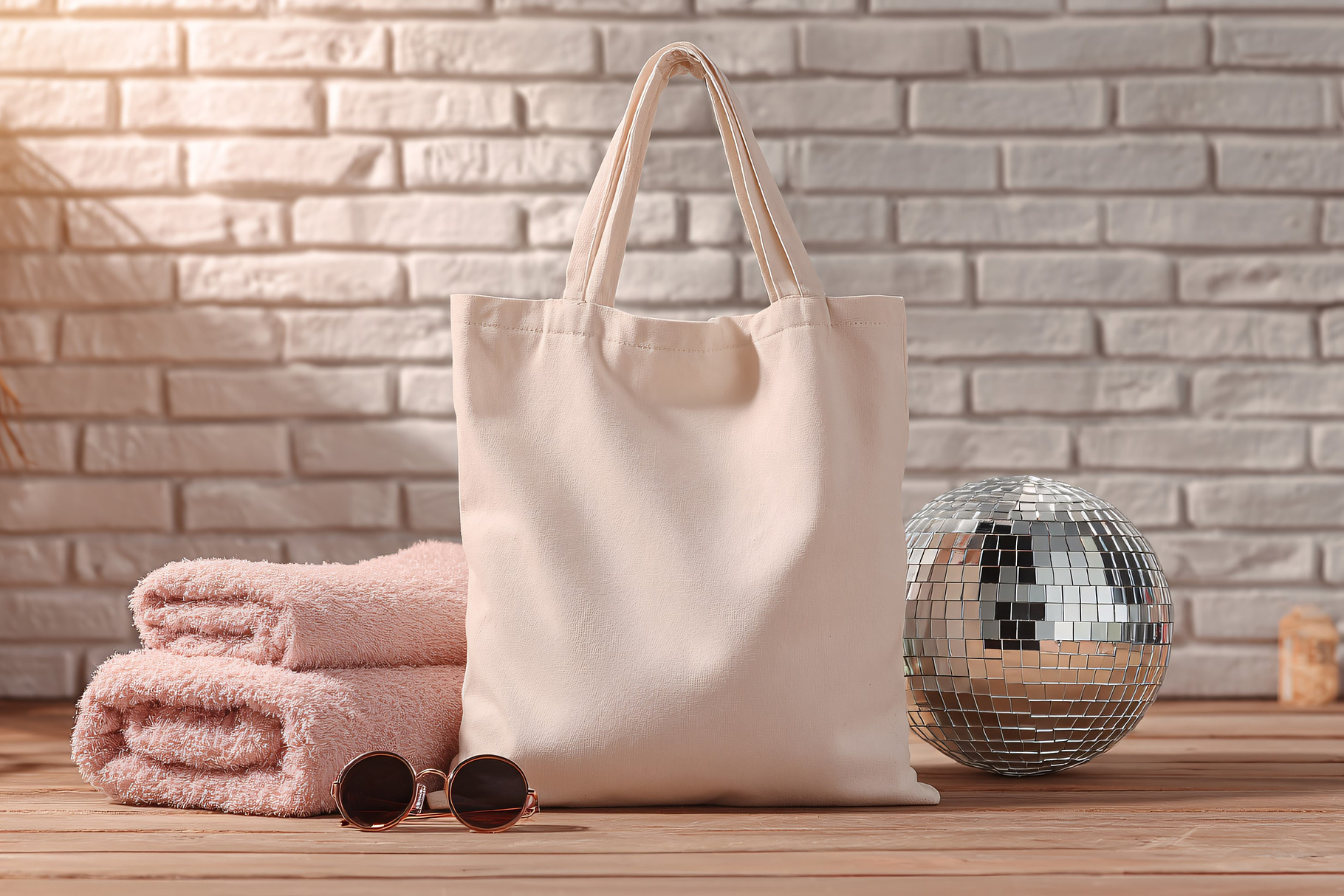 Tote Towels Disco Flat Lay, a Beauty & Fashion Photo by shahsoft
