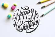 Happy Birthday Round Lettering, a Decorative Illustration by Royaltype (Thumbnail 3 of 5)
