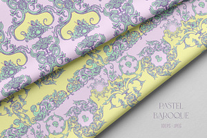 Pastel Baroque Seamless Pattern