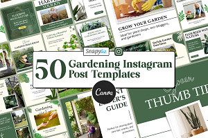 Gardening Instagram Canva Post Temp, a Social Media Template by Snapybiz