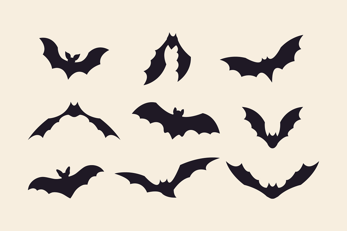 Vintage Halloween Bats icons, an Object Graphic by DenysHolovatiuk (Photo 5 of 5)
