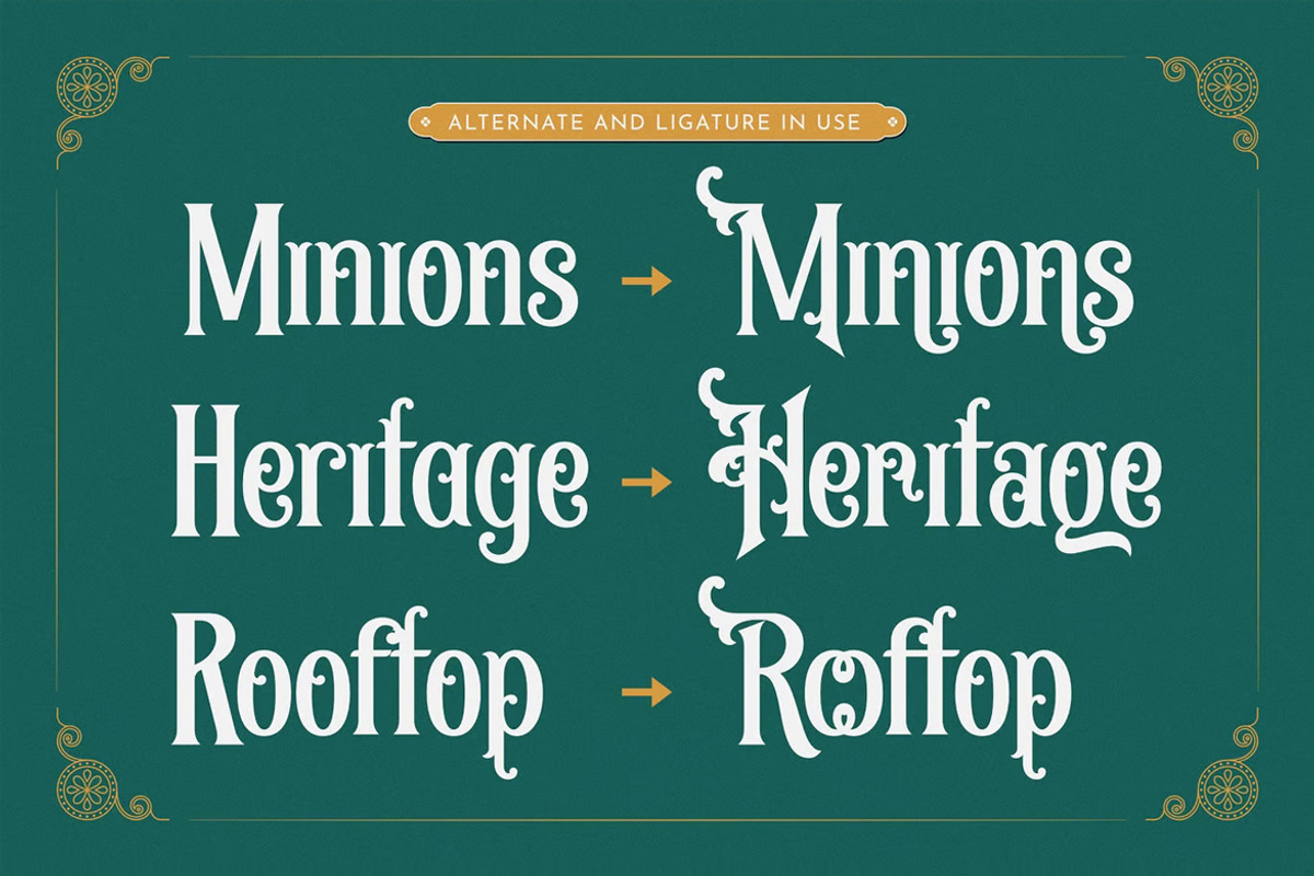 Allergic - Vintage Font, a Blackletter Font by Viswal Studio (Photo 6 of 6)